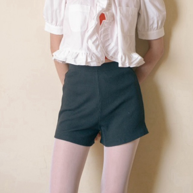 Jogger shorts กางเกงยางยืดขาสั้นมีกระเป๋าด้านหลัง Highestjump (พร้อมส่ง)