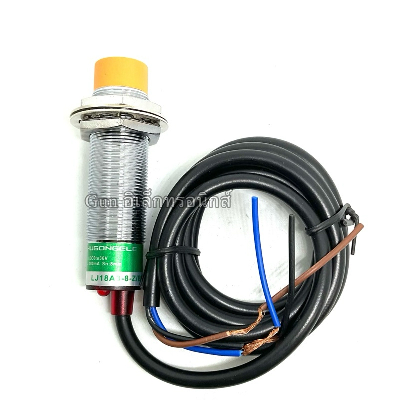LJ18A3-8-Z/BX sensor เซ็นเซอร์ proximity 18มิล ชนิด NPN-NO 3สาย  6-36VDC