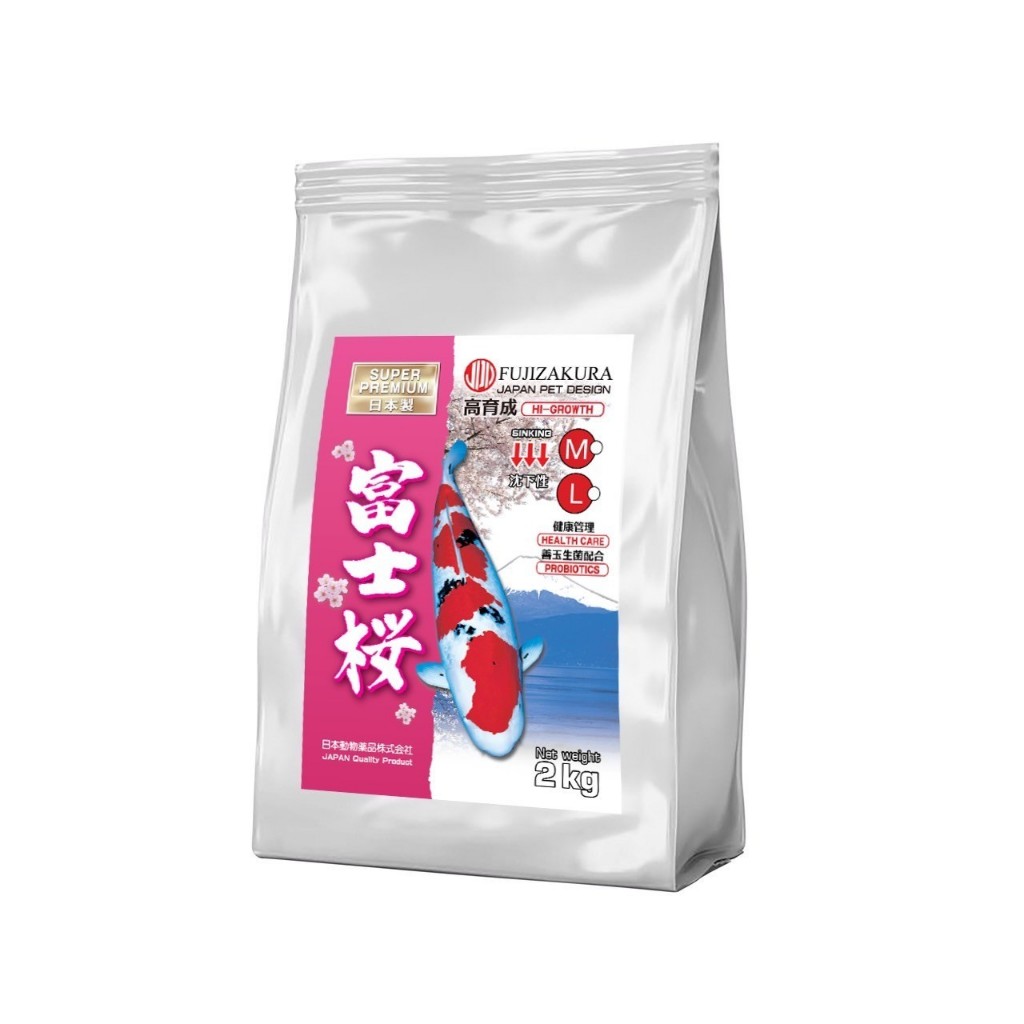 JPD FUJIZAKURA  2kg. ลดเครียด สร้างภูมิคุ้มกัน เพิ่มเมือกและทำให้ผิวปลาเงางาม