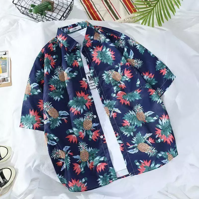 เสื้อเชิ้ตแขนสั้น พิมพ์ลาย สไตล์ฮาวาย ผู้ชาย thumbnail 6