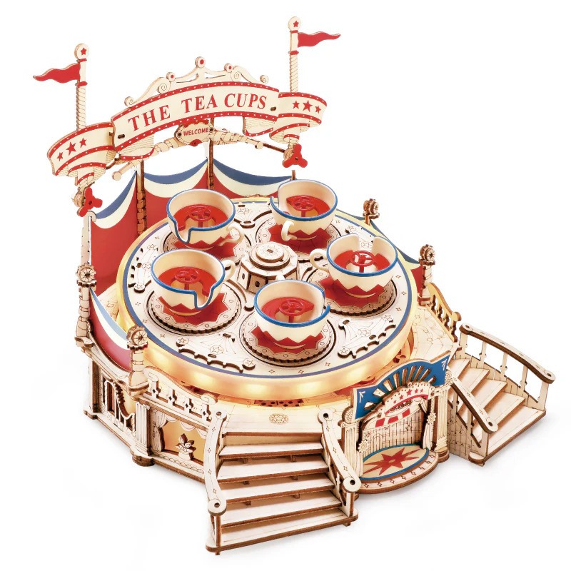ROKR DIY Music Box 3D Wooden Puzzle - EA04 Tilt-A-Whirl