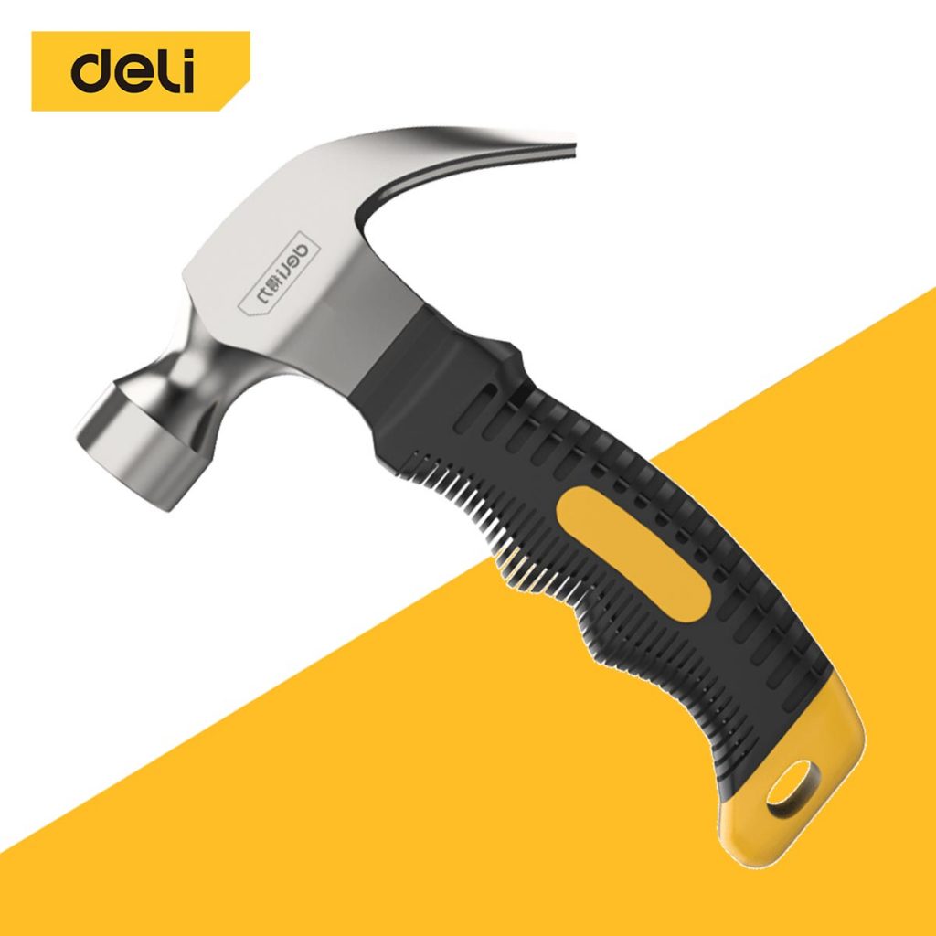 Deli ค้อนเล็ก ฆ้อนตอกตะปู ค้อนตีตะปู ฆ้อน ด้ามสั้น ขนาดพกพา ตอกสมอบก Hammer