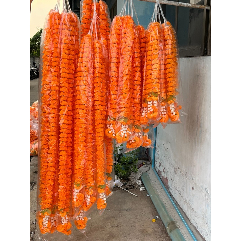 (ราคา/10พวง) มาลัย พวงมาลัยดาวเรือง พวงมาลัย2ชาย พวงมาลัยไหว้ศาล