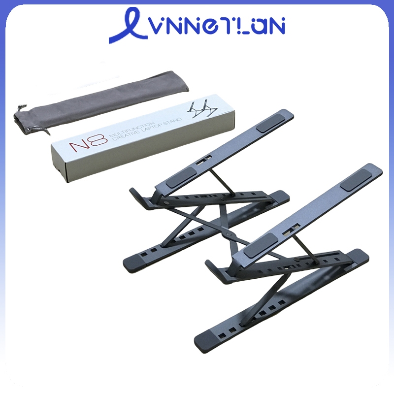 แท่นวางโน๊ตบุ๊ค พับเก็บได้Laptop Stand Notebook Standกันลื่น ปรับได้ 7 ระดับ รองรับจอ7 นิ้วถึง 17นิ้ว