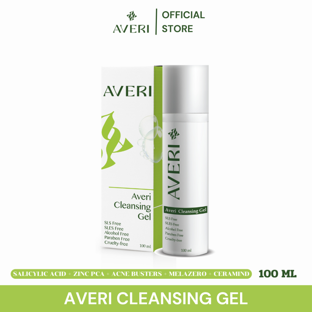 AVERI Cleansing Gel 100 ML เจลล้างหน้าดูแลปัญหาสิว สำหรับผิวมัน ผิวเป็นสิวง่าย Salicylic Acid + PHA + Zinc PCA