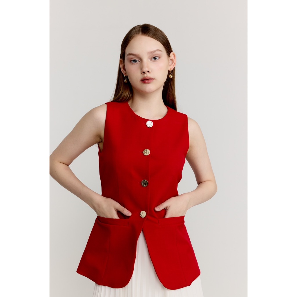 MAVE เสื้อ รุ่น Rina vest สี Red