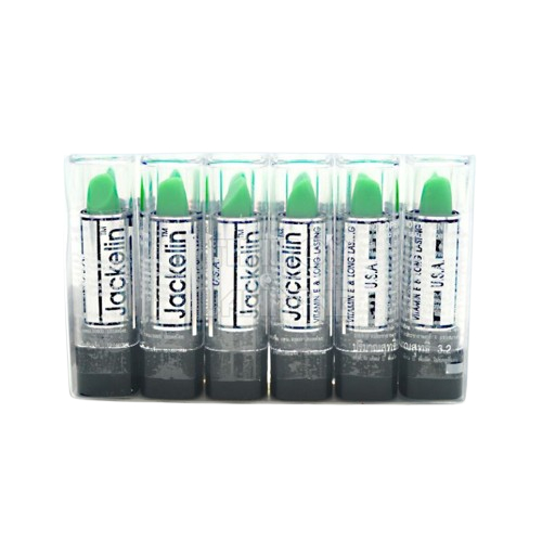 (ลิปเขียว x 6 แท่ง) ลิปเขียว ลิปมันเปลี่ยนสี แจ็คเกอลิน Lipstick Jackelin
