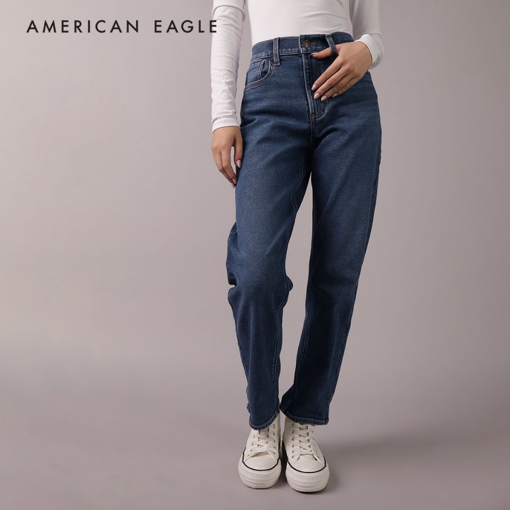 American Eagle Stretch Super High-Waisted Ankle Straight Jean กางเกง ยีนส์ ผู้หญิง แองเคิล สเตรท (WSV 043-5424-896)
