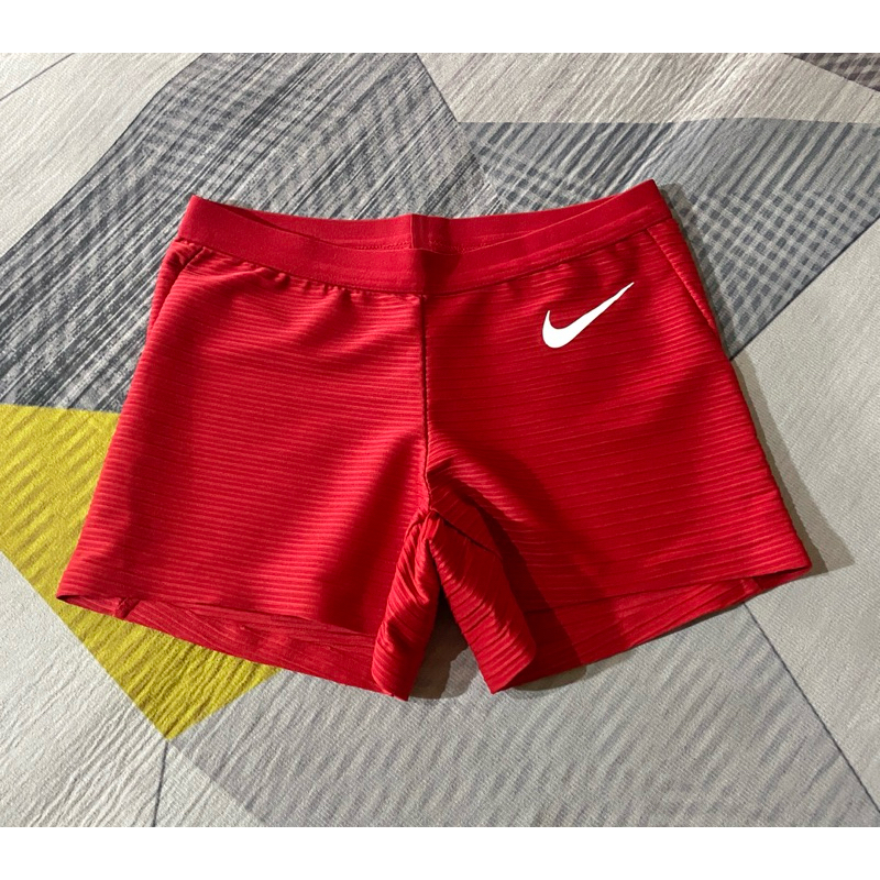 กางเกงรัดรูปวิ่งผู้หญิง Nike Pro Elite Racing สีแดง