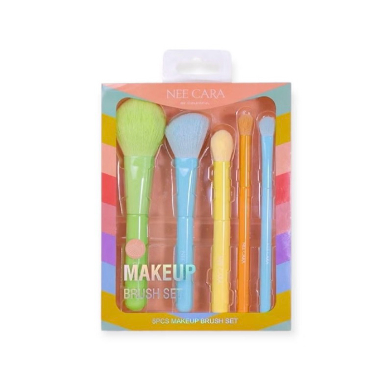 :: N356 :: Nee Cara 5 Pcs Make Up Brush Set นีคาร่า ชุดแปรง 5 ชิ้น