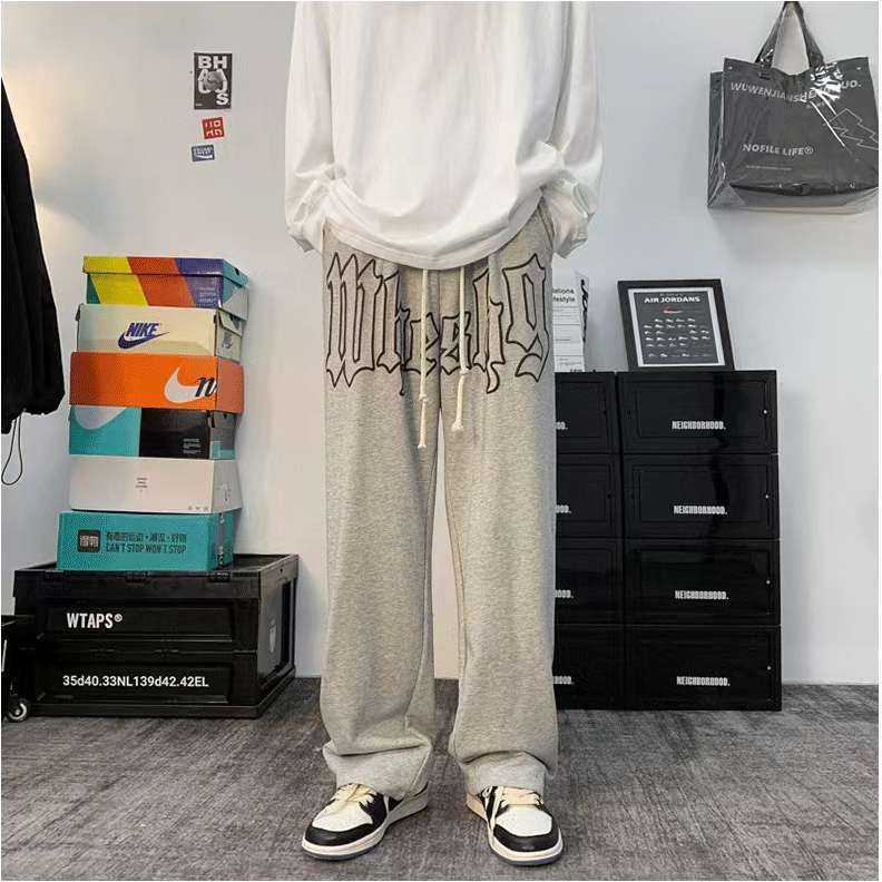 พร้อมส่งกางเกงขายาว ผ้าสำลี จ็อกเกอร์ Jogger Pants หญิง/ชาย - รูปที่ 4