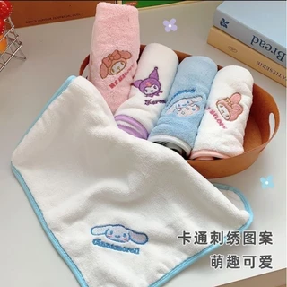 พร้อมส่ง 1เซ็ตได้ 5 ผืน *คละลาย* ผ้าเช็ดหน้า ผ้าเช็ดมือ ลายการ์ตูน sanrio น่ารักมาก ล็อตใหม่ ถุงซิป สกรีนลาย