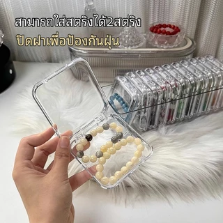 กล่องใสสี่เหลี่ยมสร้อยคอต่างหูแหวนเครื่องประดับเล็บปลอมบรรจุภัณฑ์แบบพกพา