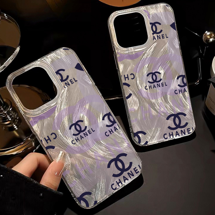 For เคสไอโฟน11 เคส Feather Laser Case For iPhone 12 13 14 15 16 Pro X XR XS MAX 7P 8P SE CHANWLดอกไม้แฟชั่น เคสโทรศัพท์
