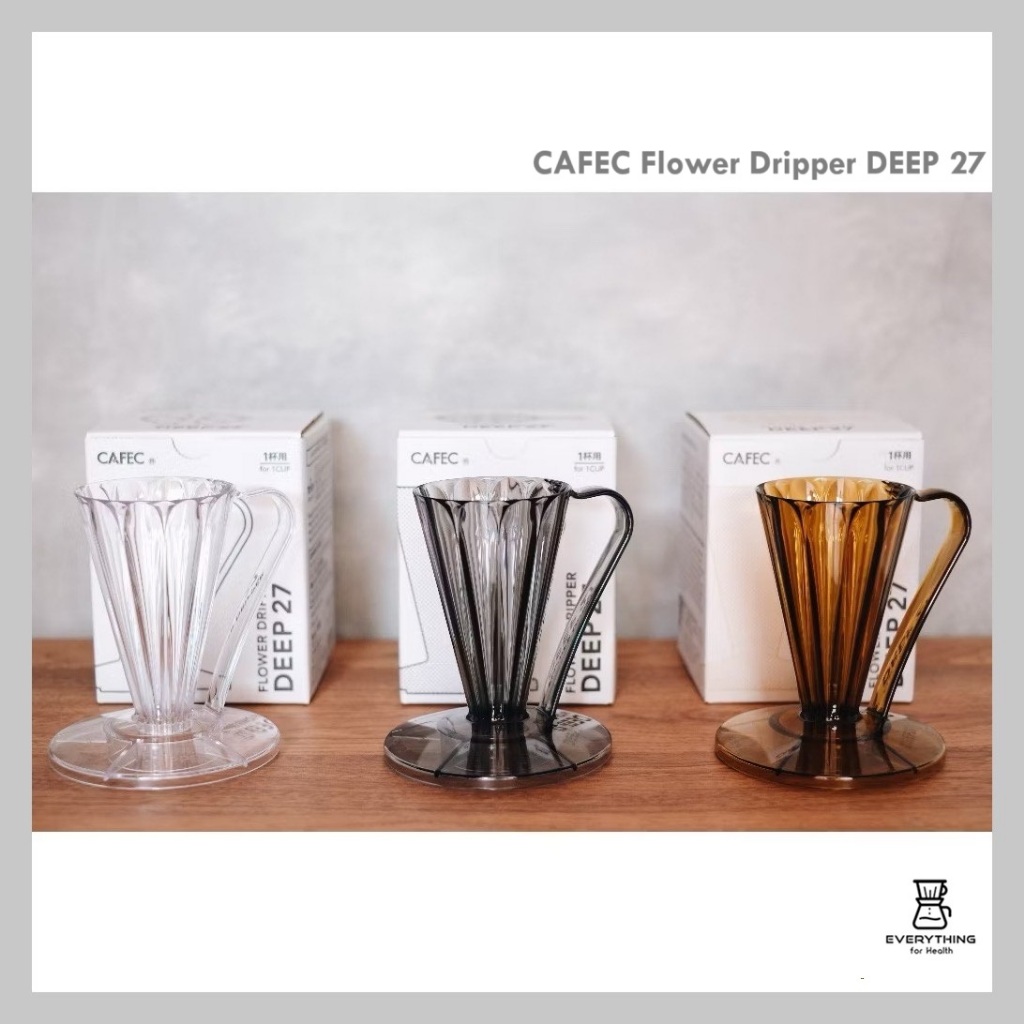 [พร้อมส่ง ของแท้] CAFEC Flower Dripper DEEP 27 ดริปเปอร์พลาสติก