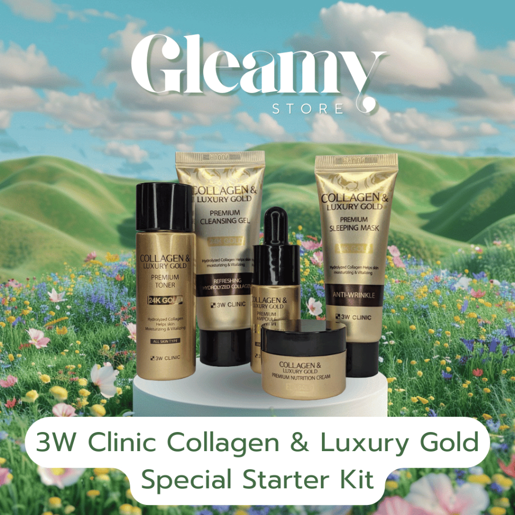 🔥[พร้อมส่ง/แท้💯]🔥3W Clinic Collagen & Luxury Gold Special Starter Kit เซ็ตบำรุงผิวคอลลาเจนผสมทองคำ 2