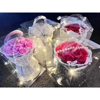 🌺พร้อมกล่อง🌺 ดอกกุหลาบ กุหลาบสบู่ ของขวัญวาเลนไทน์ ช่อกุหลาบ กุหลาบวาเลนไทน์ ของขวัญ มาพร้อมตุ๊กตาหมี พร้อมส่ง📌