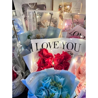 🌺พร้อมกล่อง🌺 ดอกกุหลาบ กุหลาบสบู่ ของขวัญวาเลนไทน์ ช่อกุหลาบ กุหลาบวาเลนไทน์ ของขวัญ มาพร้อมตุ๊กตาหมี พร้อมส่ง📌