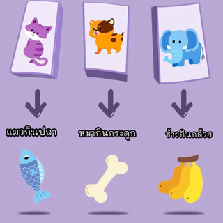 ของเล่นเด็ก เกมส์จับคู่ จับคู่ปริศนา 10 ภาพ ของเล่นเสริมพัฒนาการ