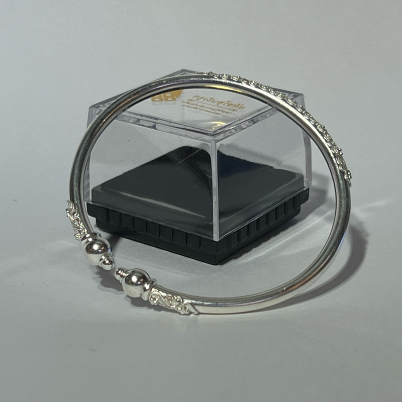 กำไลเงินแท้ หัวดอกบัวตูม เงินแท้99.9% เงินสุโขทัย - รูปที่ 2