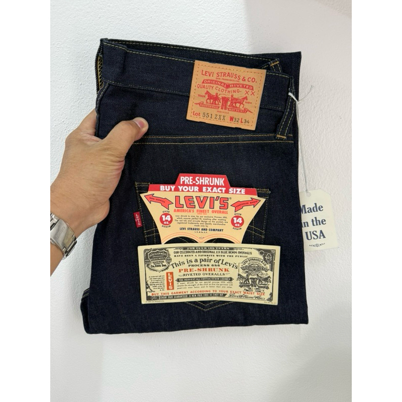 Levi’s 551 ZXX LVC 1962 bigE ริมแดง made in USA Size 32/34