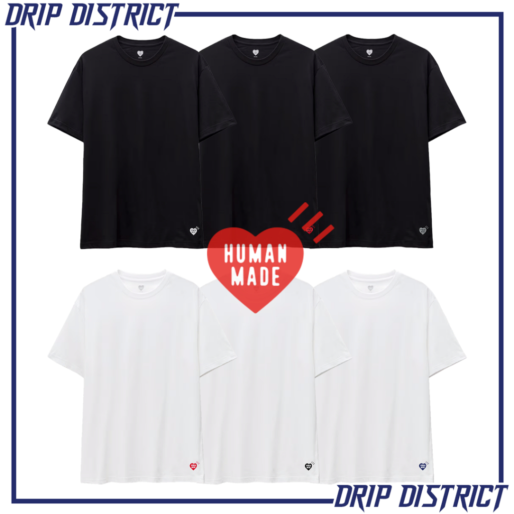 เสื้อยืด Human Made 3-PACK T-SHIRT ของแท้💯 พร้อมส่ง (ขายแยก 1 ตัว)
