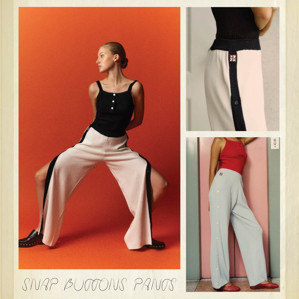 Rally Snap Button Pants - กางเกงดีเทลกระดุม Snap ด้านข้าง
