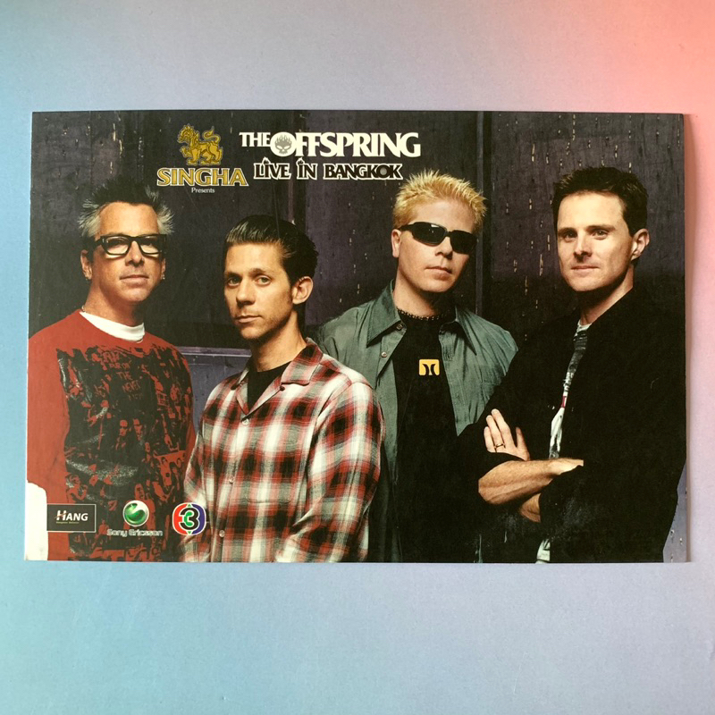 🛒 (พร้อมส่ง) โปสการ์ดคอนเสิร์ต ของแท้: "The Offspring" Live in Bangkok 2004 [Postcard/Pose3]