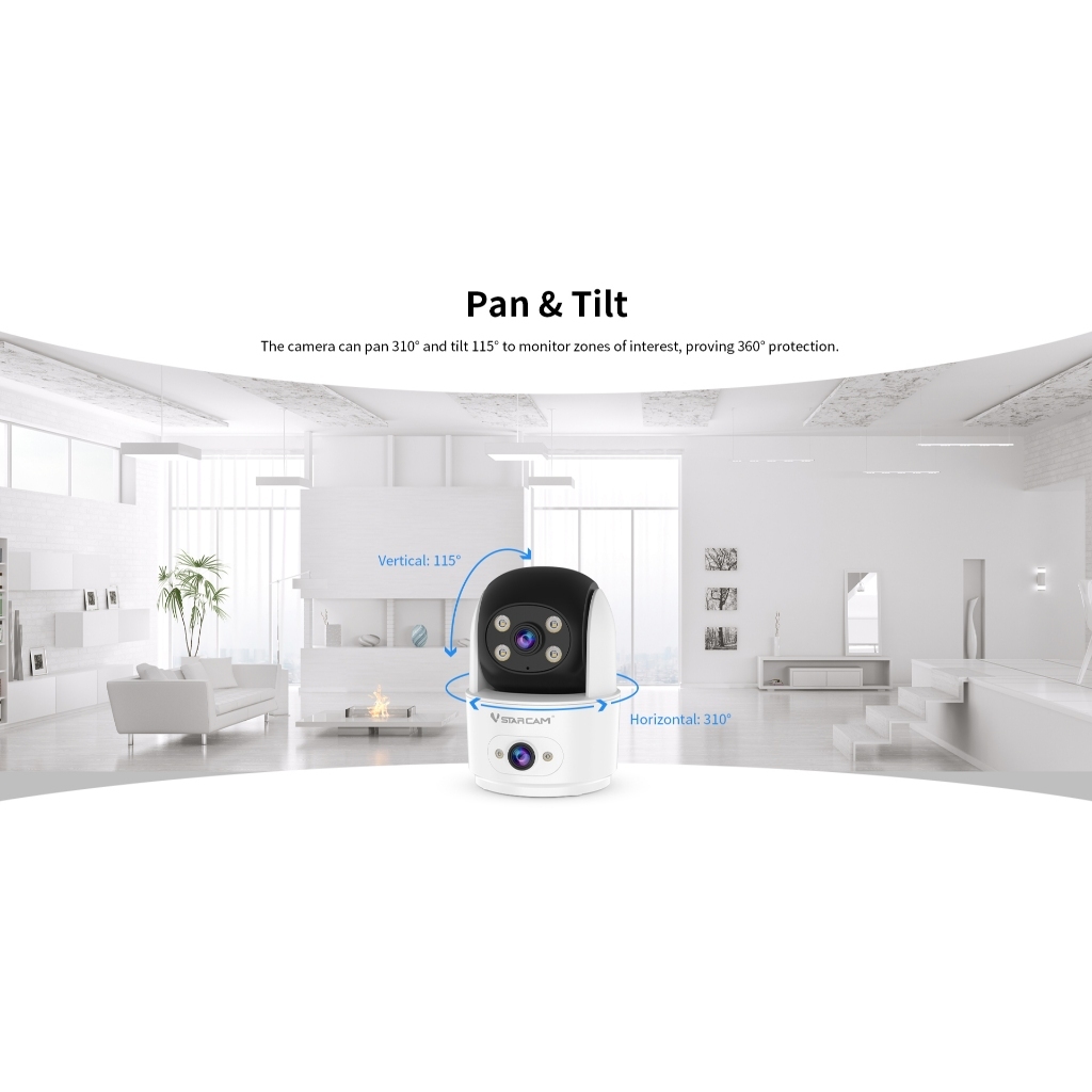 VStarcam CS996DR กล้องวงจรปิดเลนส์คู่ Dual lens IP Camera Indoor