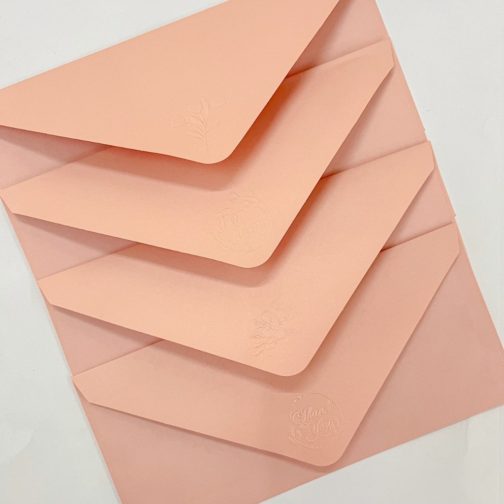 ซองใส่การ์ดงานแต่ง ซองปั๊มนูน 4x9 นิ้ว For You / Flower - รูปที่ 5