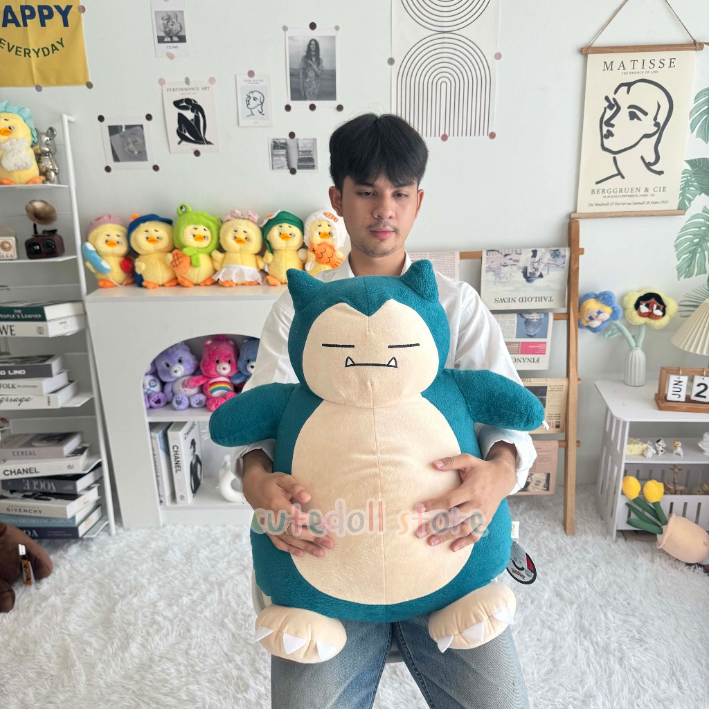 Kabigon Snorlax ตุ๊กตา คาบิก้อน Pokemon ลิขสิทธิ์ของแท้ ขนาด 16 นิ้ว วัดจริงได้ 20 นิ้ว