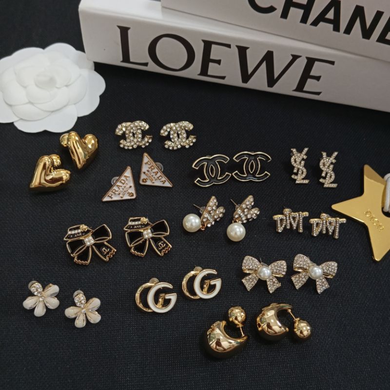 (พร้อมส่งจาก ) ต่างหูแฟชั่น ต่างหูงานแบนด์