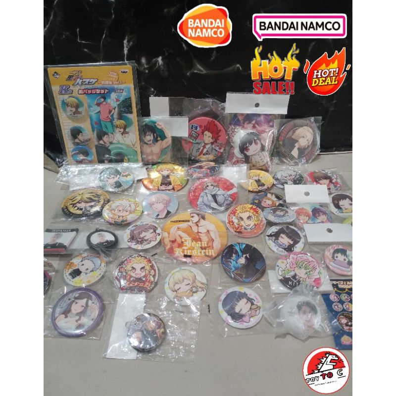 🔥flash sale🔥เข็มกลัดอนิเมะดัง ลายลิขสิทธิ์แท้ จากหลายเรื่อง 🔥bandainamco🔥accessories anime