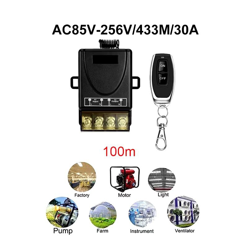 ✅ รีโมทไร้สาย เปิดปิด เครื่องใช้ไฟฟ้า ปั้มน้ำ 433MHz