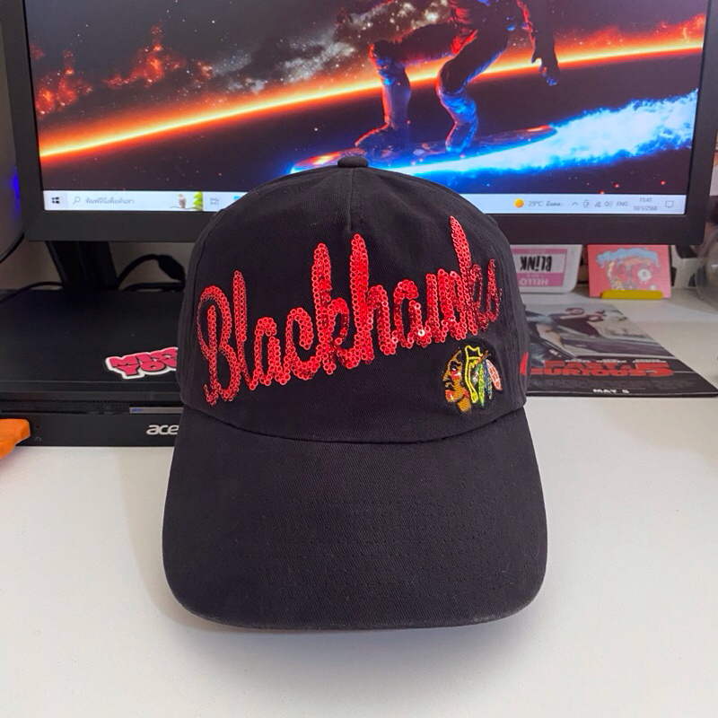หมวกเบสบอล NHL Black Hawks 47BAND HAT