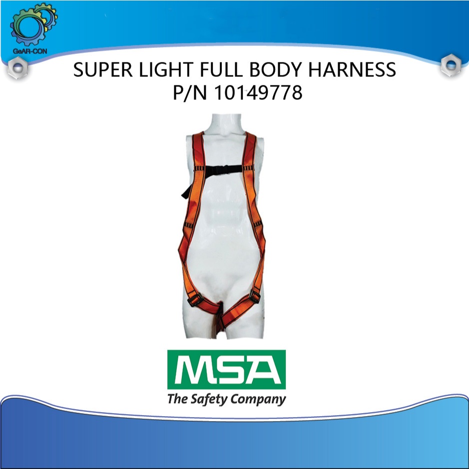 เข็มขัดกันตกแบบเต็มตัว เข็มขัดนิรภัย เข็มขัดเซฟตี้, MSA Super light Full Body Harness EN361:2002