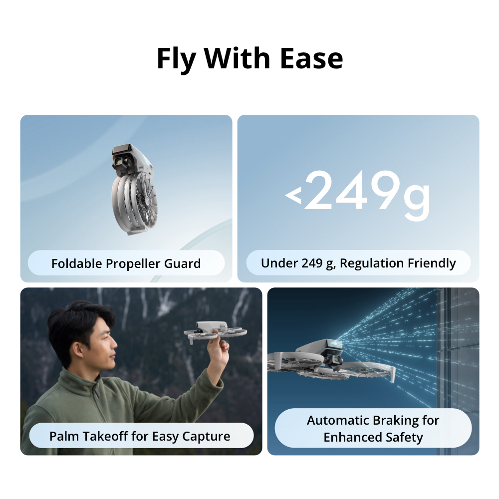 DJI Flip - Camera Drone โดรนพับได้ | <249g | กล้อง Vlog ภาพถ่าย 48MP | 1/1.3" 4K/60fps | บินง่าย บินนานถึง 31 น.