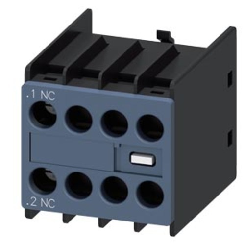 3RH2911-1HA01 auxiliary switch, on the front, 1 NC, .1/.2, --/--, --/--, --/--, current path: 1 NC, 