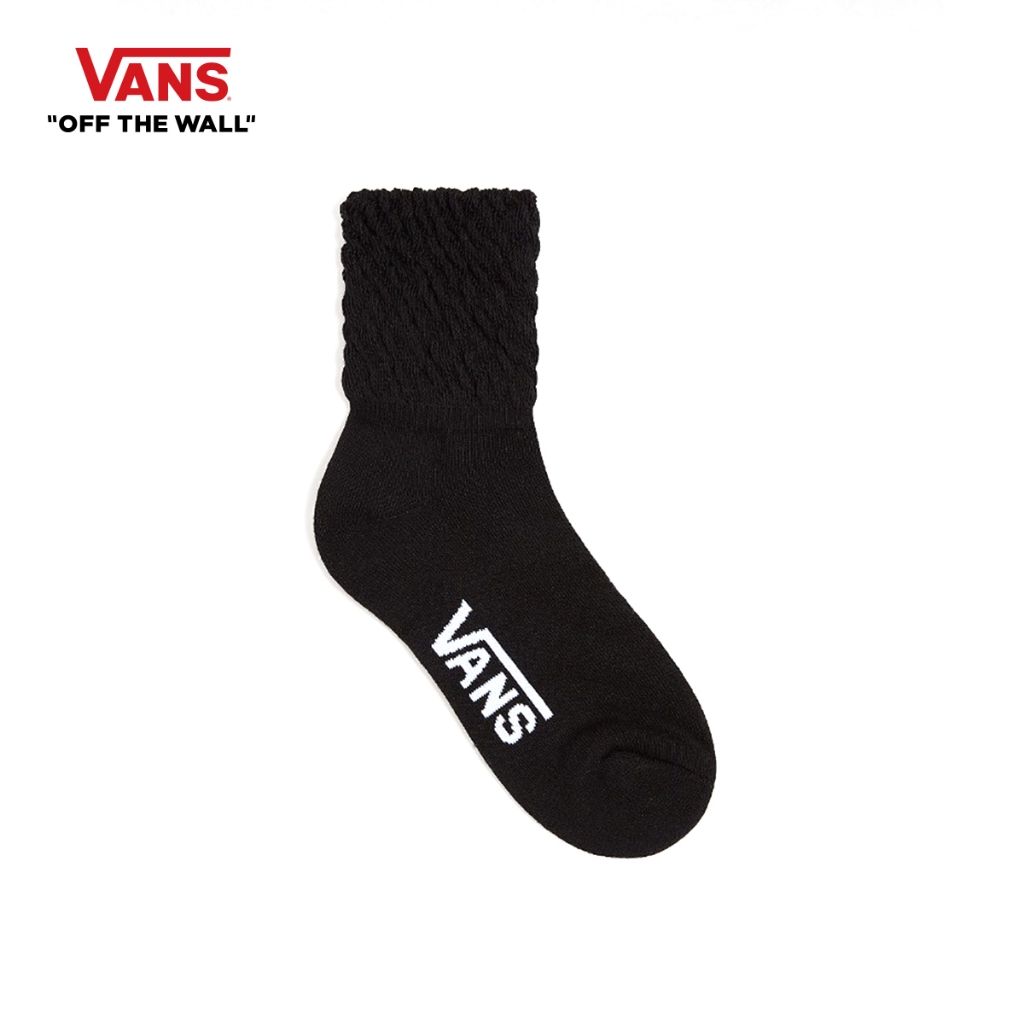 VANS SCRUNCH CREW - BLACK (5 - 9 US MEN) ถุงเท้า ถุงเท้าหุ้มข้อ ผู้ชาย ผู้หญิง