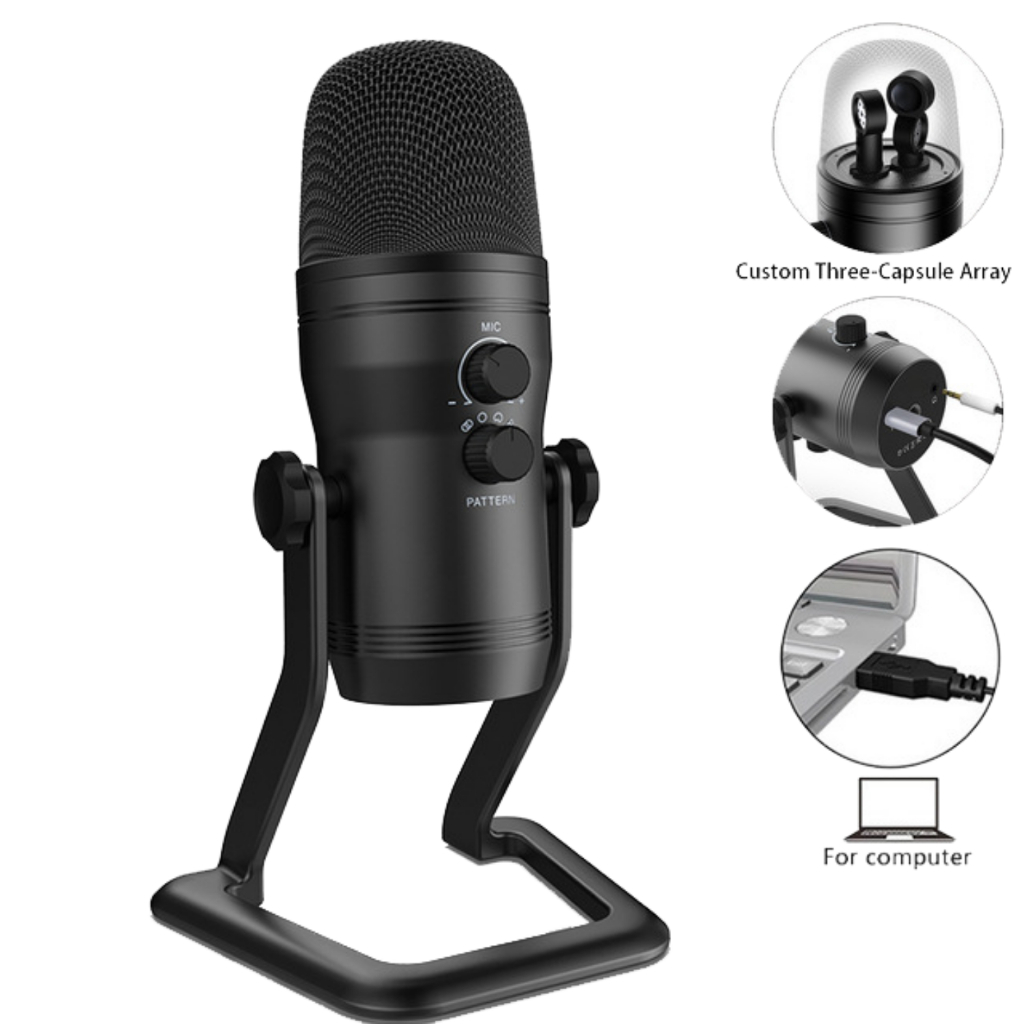 ไมค์โคโฟน FIFINE K690 USB Studio Recording Microphone Computer Podcast Mic for PC, PS4, Mac