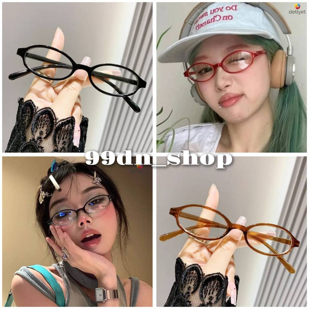 🇹🇭พร้อมส่งจากไทย🇹🇭✨ NEW แว่นตากรองแสง ป้องกันแสงสีฟ้า แนวเกาหลี ทรงรี รุ่น QT-001
