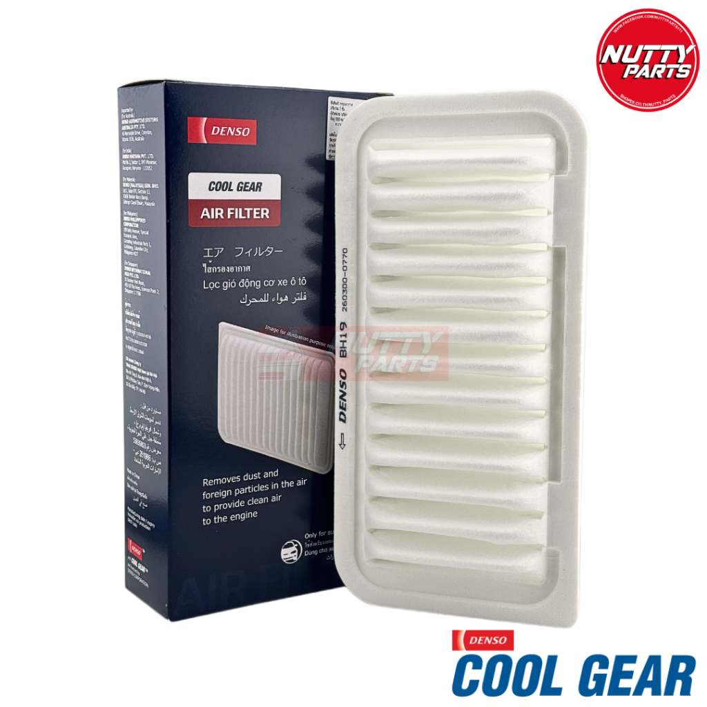 DENSO ไส้กรองอากาศ TOYOTA SOLUNA VIOS NCP42 ปี 03-07 กรองอากาศ 260300-0770 , 17801-0M010
