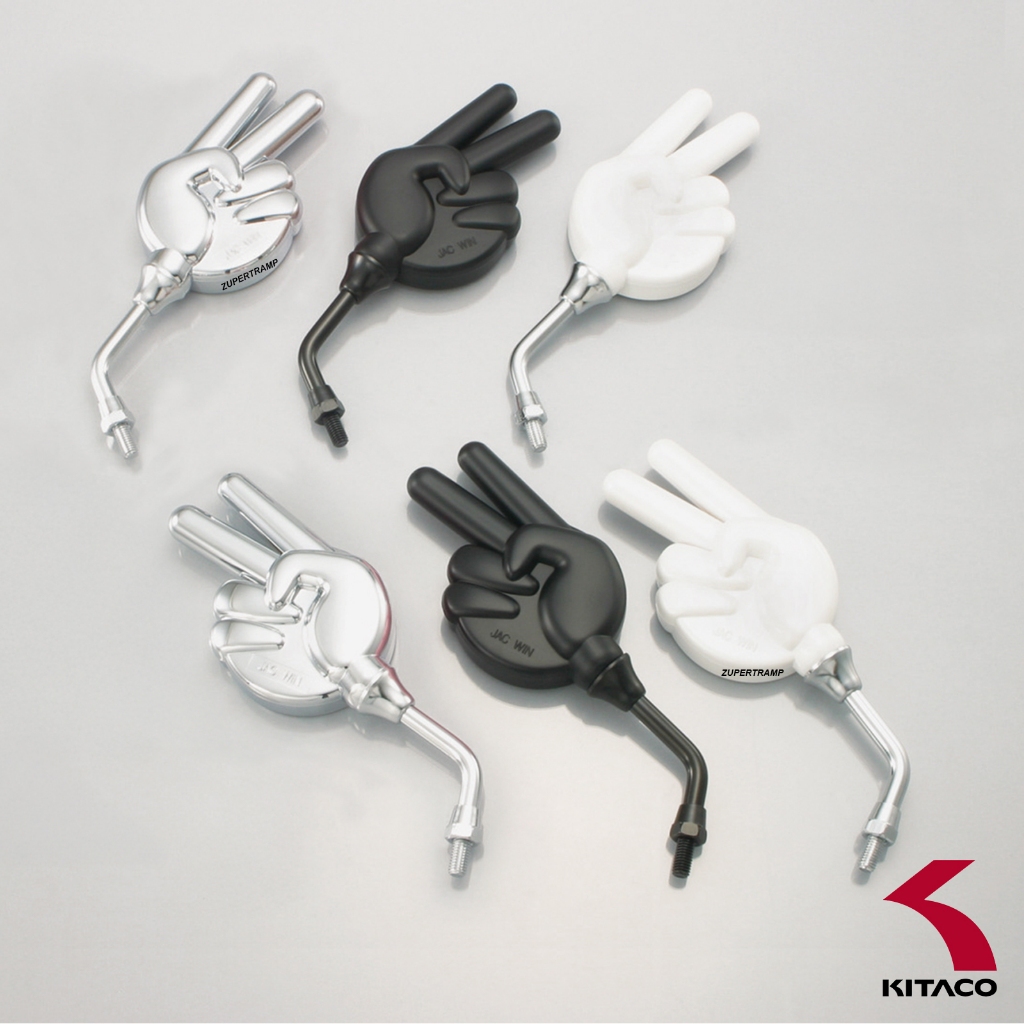 กระจกมองหลัง KITACO รุ่น ชูสองนิ้ว แท้ ใหม่ (1 คู่)