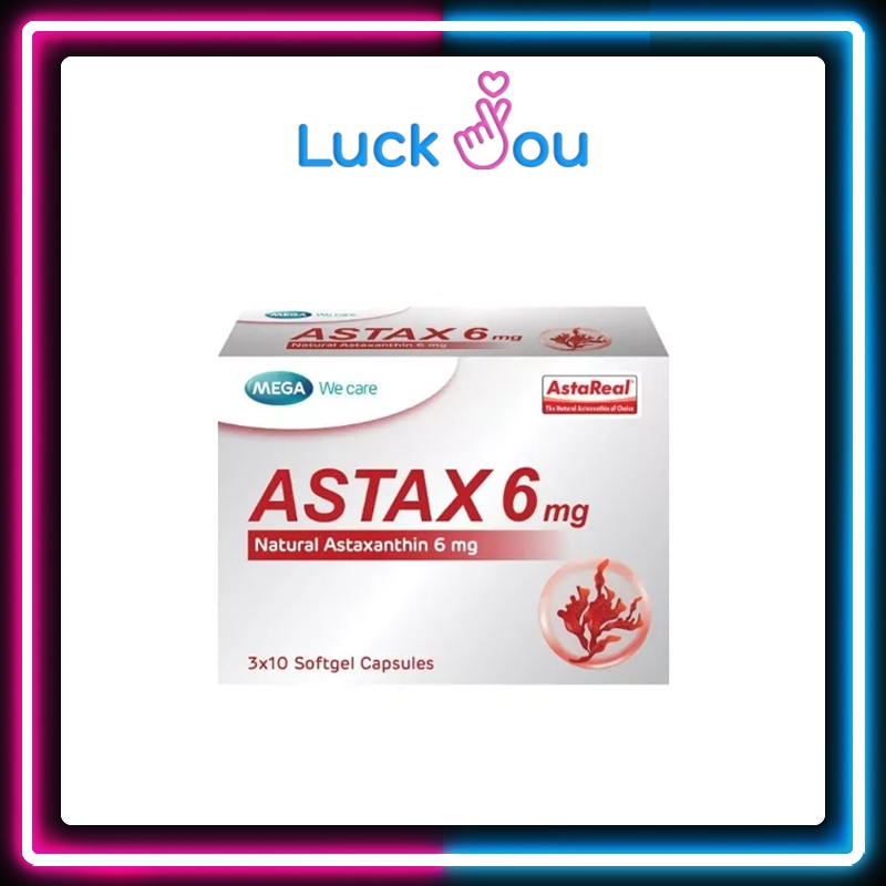Mega wecare Astax 6mg 30 แคปซูล เมก้า วีแคร์ แอสแทกซ์