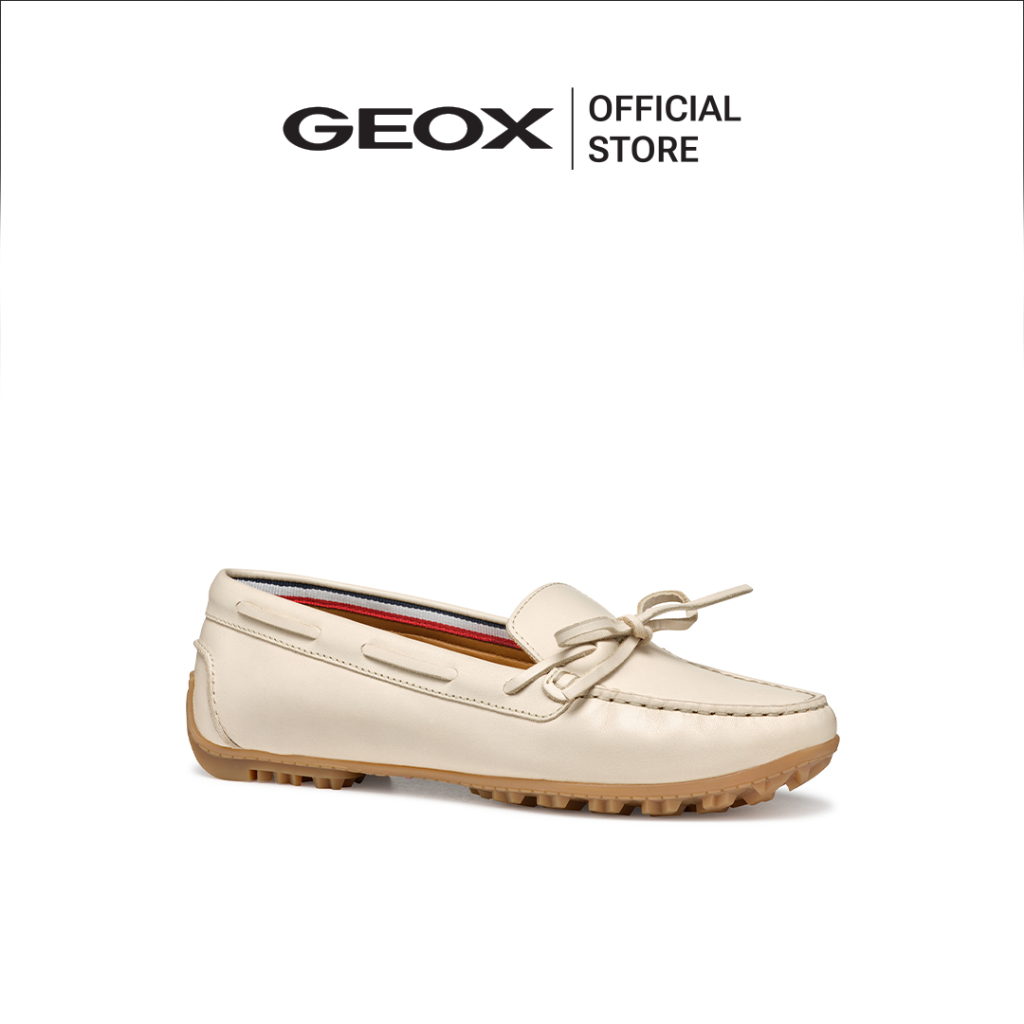 GEOX รองเท้าหนังผู้หญิง รุ่น D KOSMOPOLIS + GRIP - PAPYRUS SS25 (D45RCAC1122F_S5CMXX)