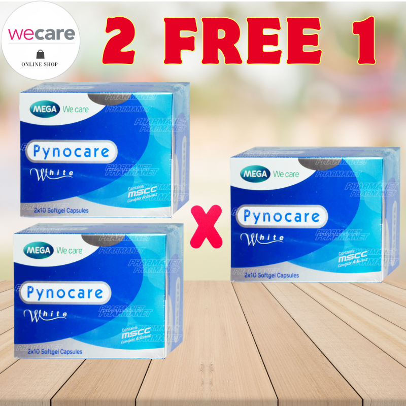 Mega Pynocare White 20 เม็ด เมก้า ไพโนแคร์ ไวท์ สารสกัดจากเปลือกสนมาริไทม์
