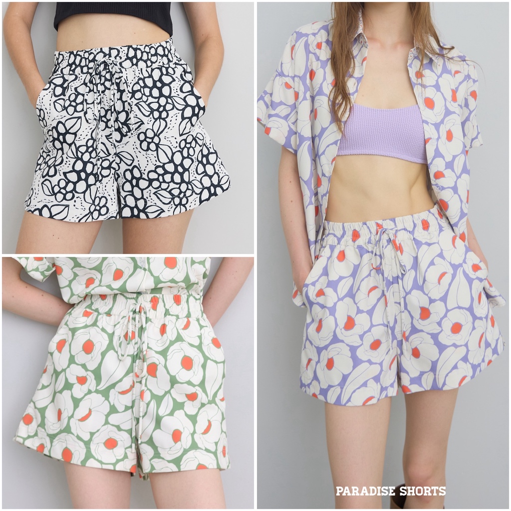 KANNI - PARADISE SHORTS กางเกงขาสั้นยางยืด