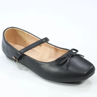 222-5 รองเท้าหนังด้านแมรี่เจน พื้นนุ่มมาก หัวตัด PU หน้าโบว์ FAIRY
