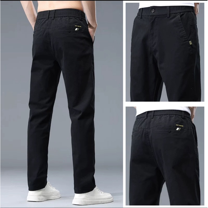 กางเกงขายาวเอวยางยืด (size 30-40) งานป้าย พร้อมส่ง ราคา ถูกที่สุด ดีลบีเคเค แกลเลอรีภาพที่ 4