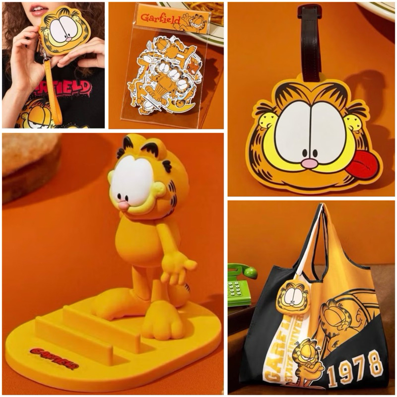 กระเป๋าช้อปปิ้ง/ใส่เหรียญTag ที่วางมือถือ เซ็ตสติกเกอร์ การ์ฟิลด์ ( สินค้างานลิขสิทธิ์แท้100% X Garfield)